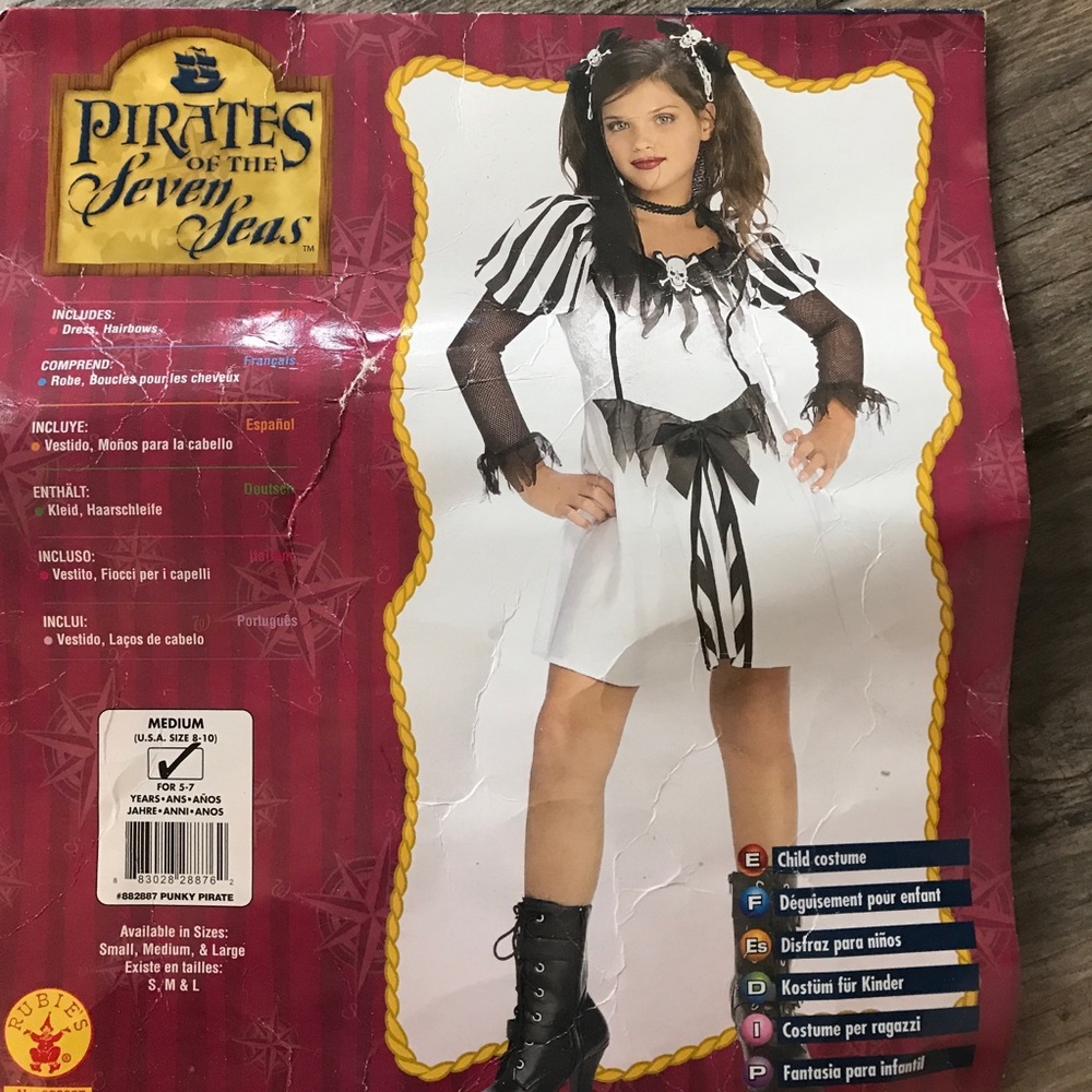 Silky Ghostly Pirate Halloween Costume